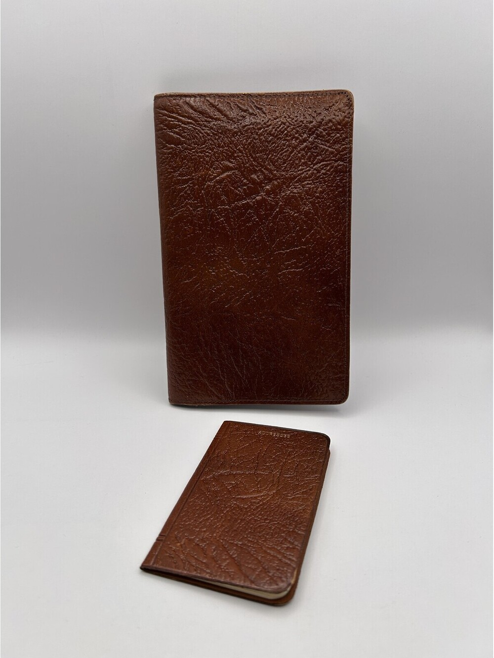 Tilley Oak Calf Checkbook and Address Book England Used